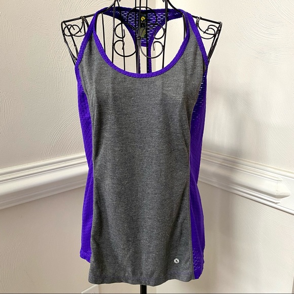 Xersion Quick-dri Purple/Gray Racerback Athletic Tank Top Size Small - Picture 9 of 9